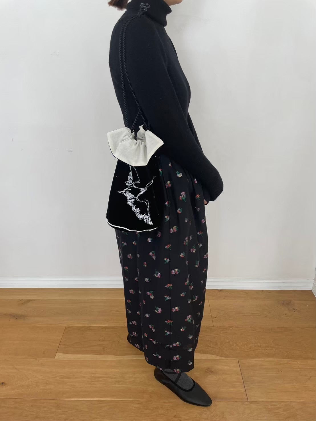 Velveteen Swan Bag