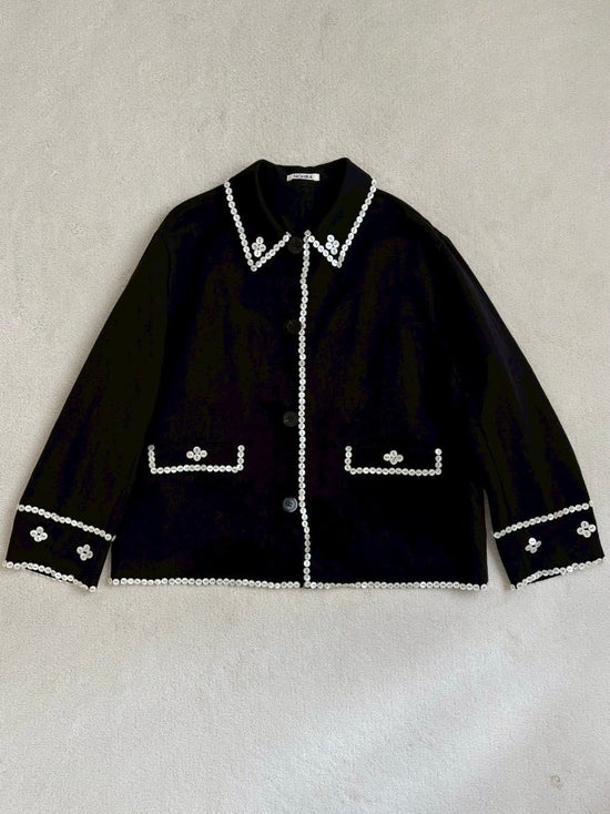 【ほぼ新品】Black&White テーラードジャケット 黒 定価40,000円 Pearly jacket – NOHRA
