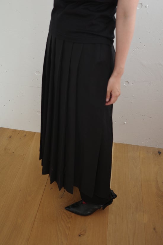 Cotton organdy pleats skirt