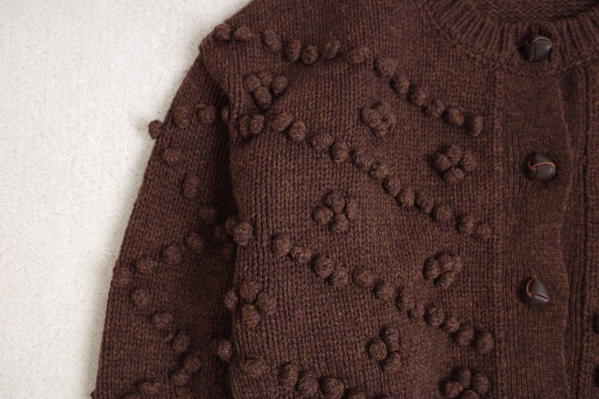 Popcorn knit cardigan
