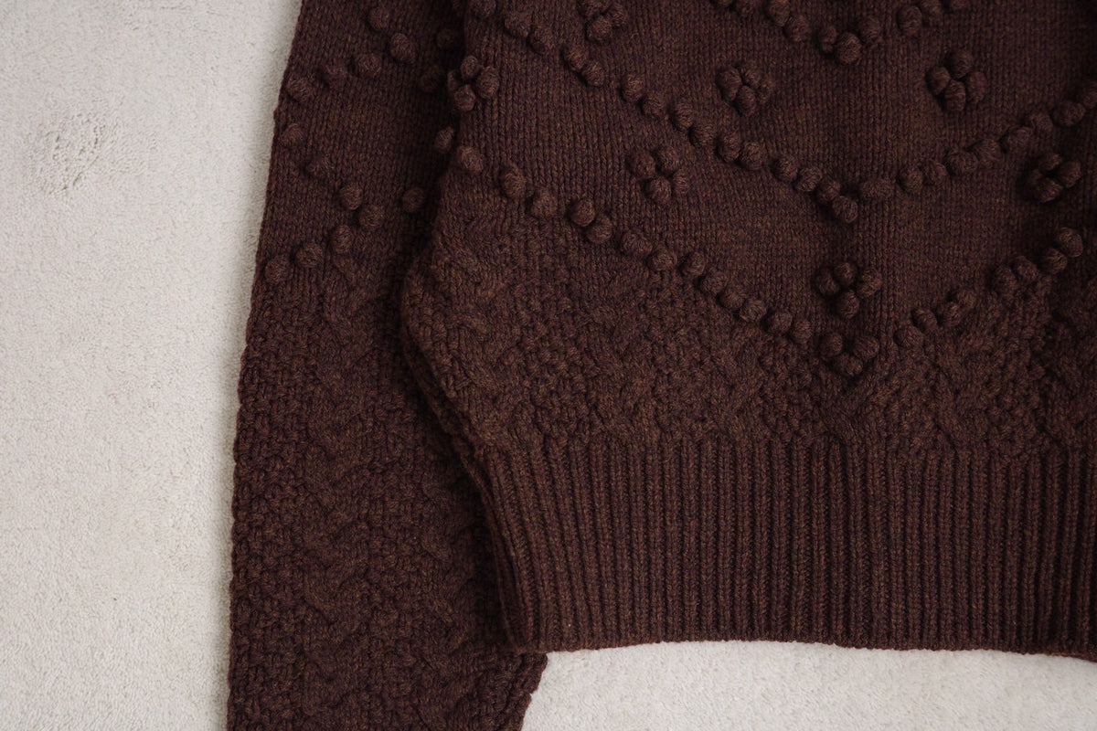 Popcorn knit cardigan