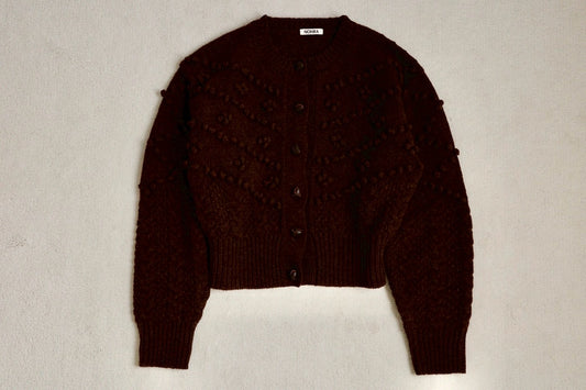 Popcorn knit cardigan