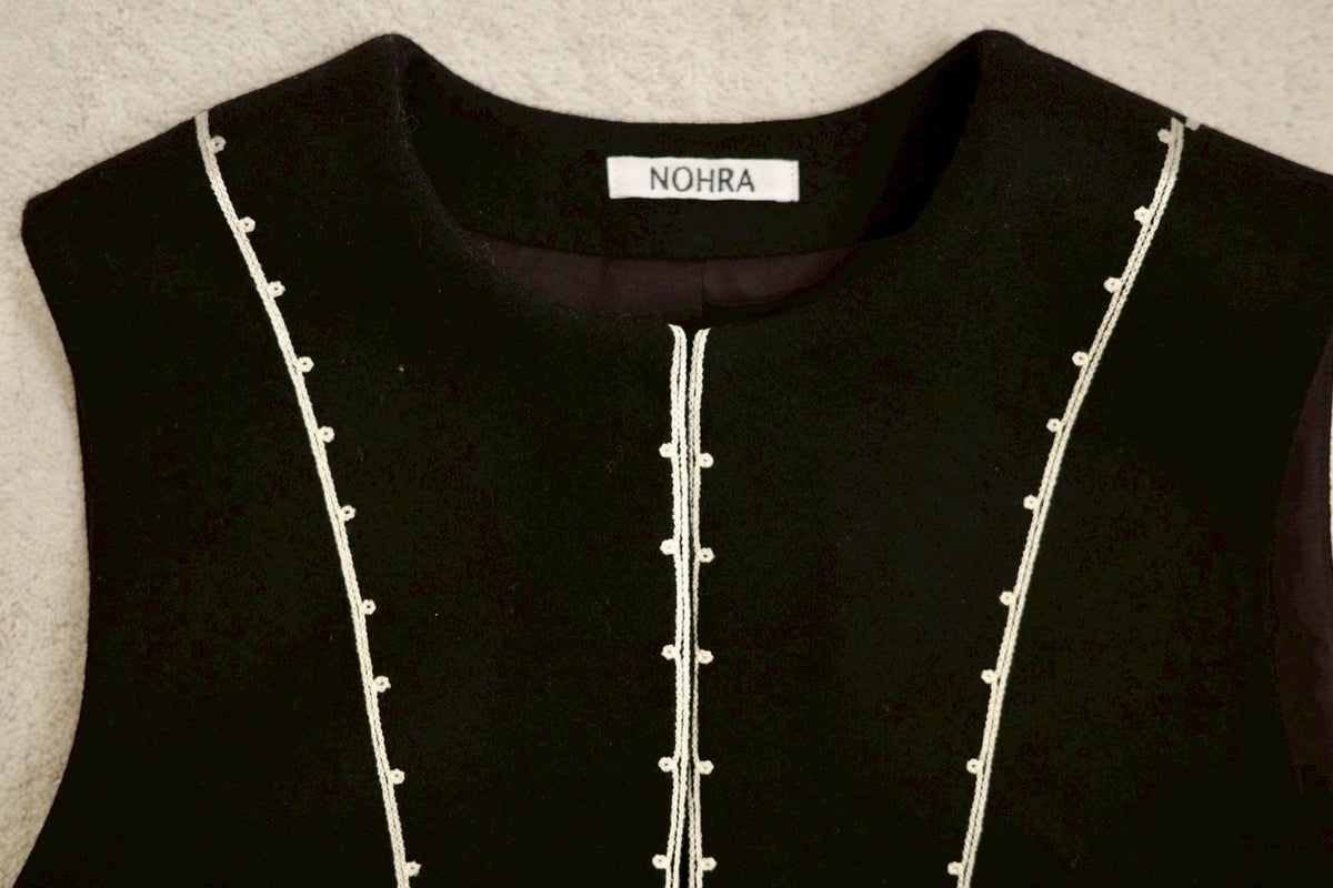 Melton embroidered vest