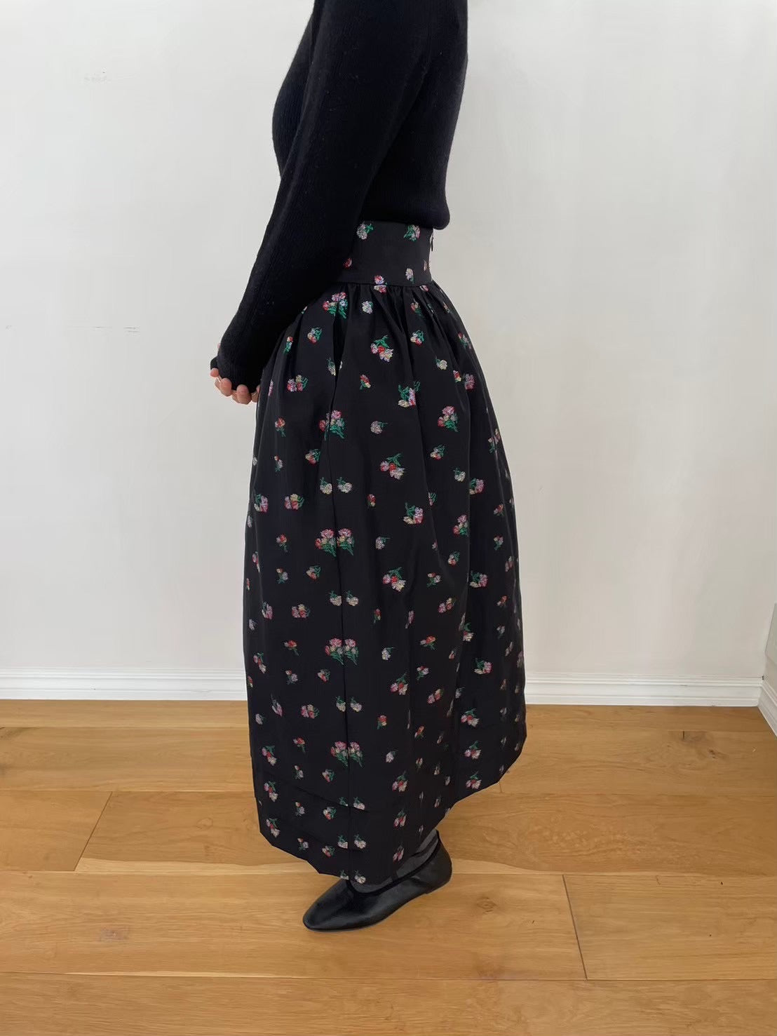 Flower Jacquard Skirt