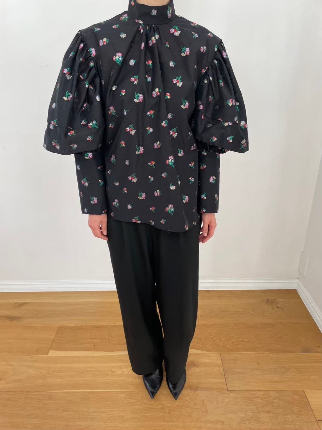 Flower Jacquard Blouse
