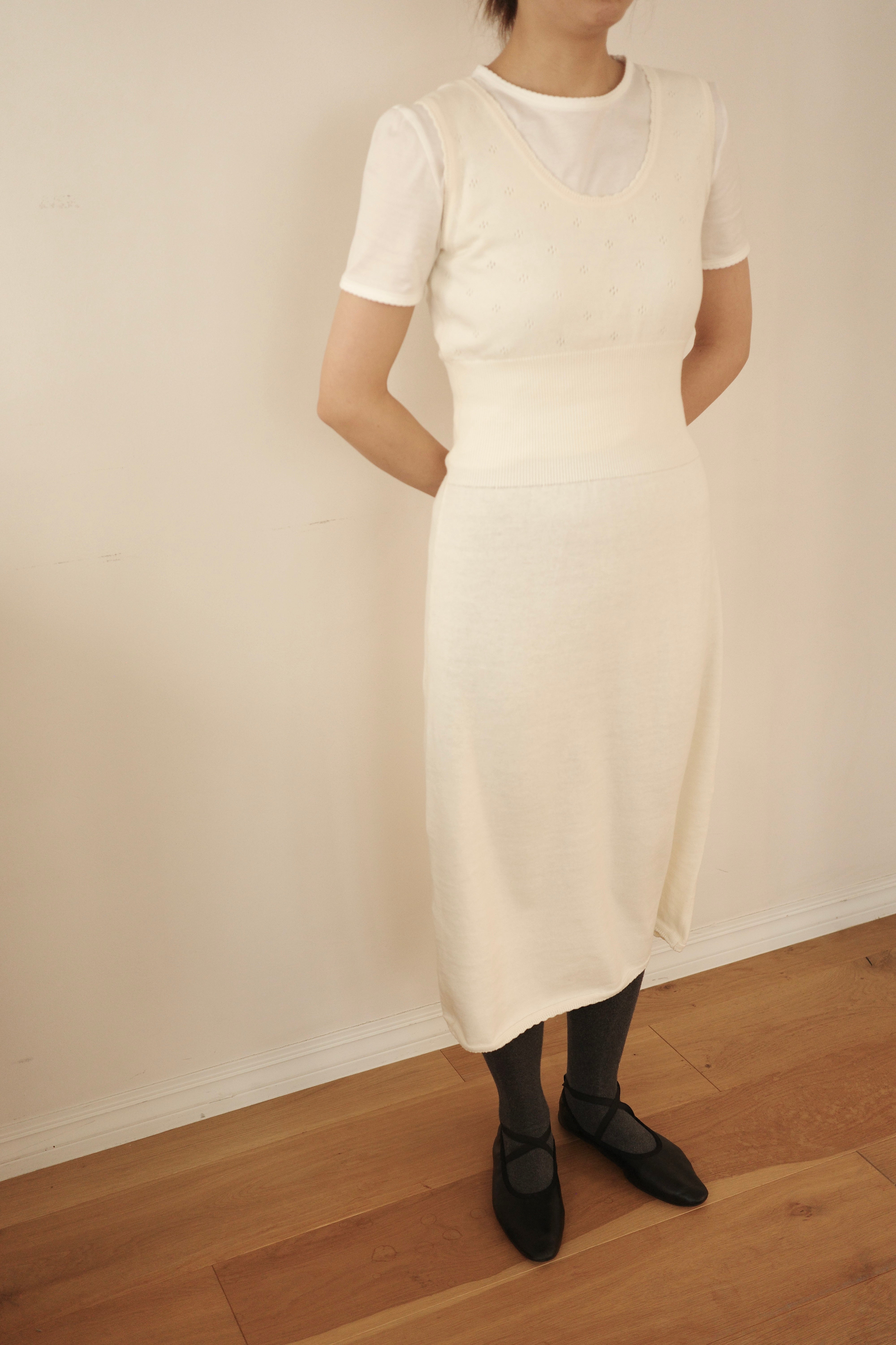 NOHRA Eyelet Knit Onepiece ニットワンピース Eyelet Knit Onepiece – NOHRA