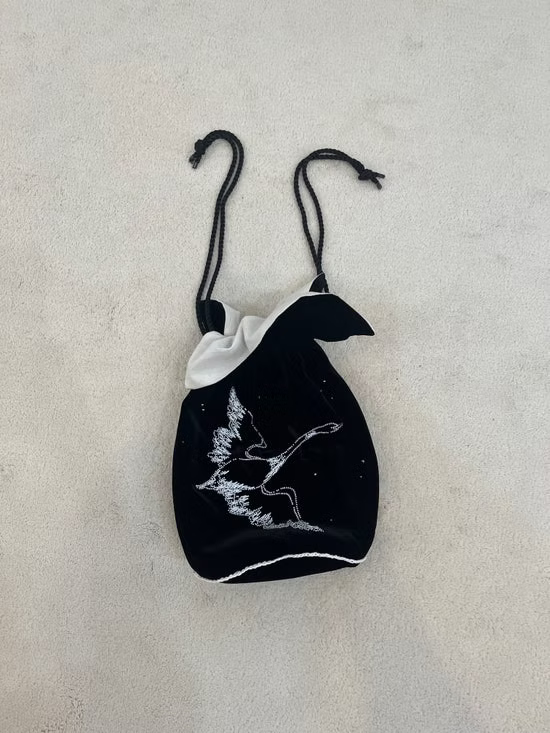 Velveteen Swan Bag