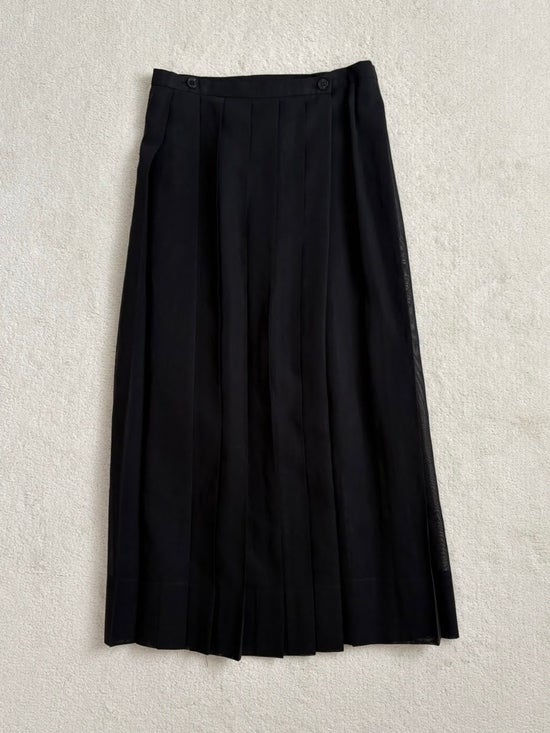 Cotton organdy pleats skirt