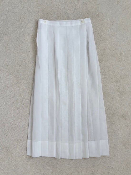 Cotton organdy pleats skirt