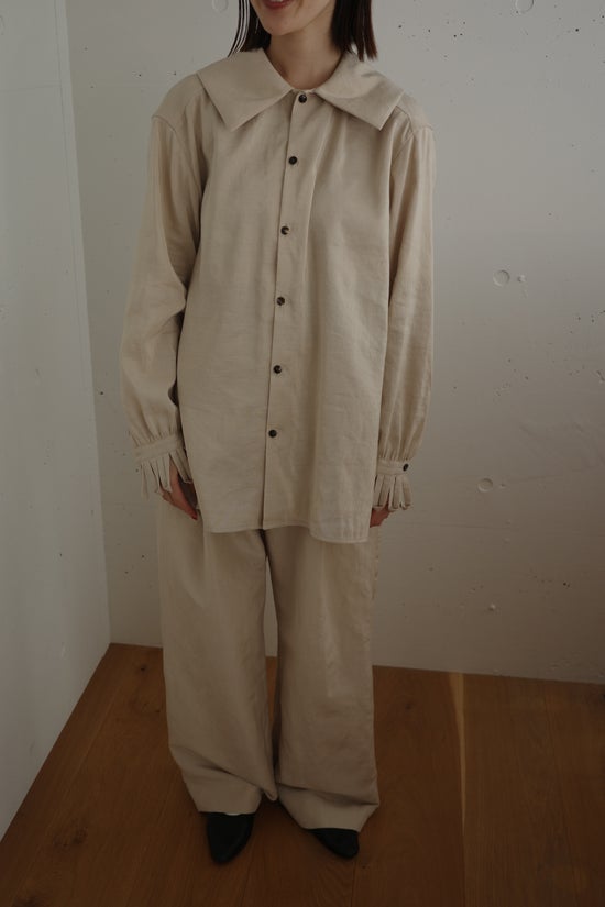 Silk linen blouse
