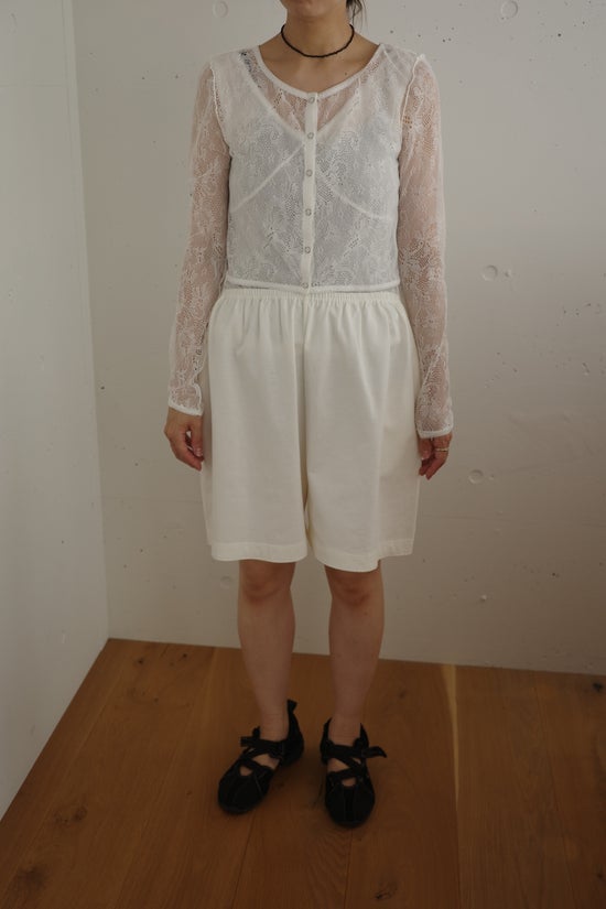 Lace jacquard long sleeve cardigan