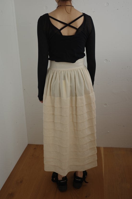 Organic cotton rib long sleeve top