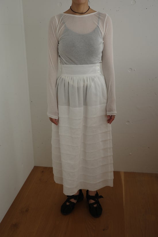 Organic cotton rib long sleeve top