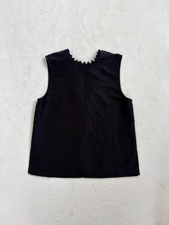 Silk linen vest
