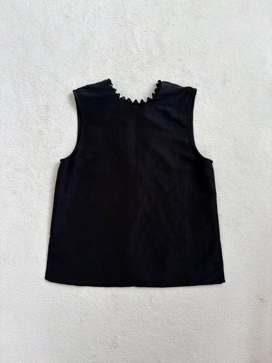 Silk linen vest