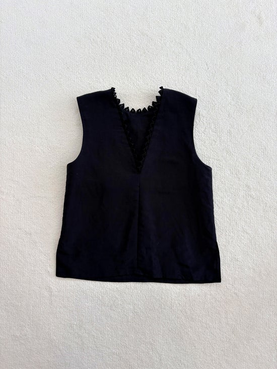 Silk linen vest