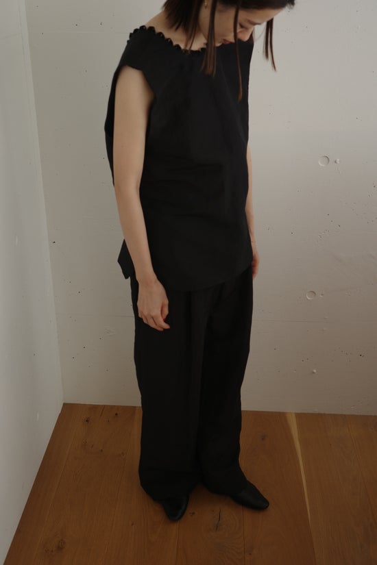 Silk linen vest