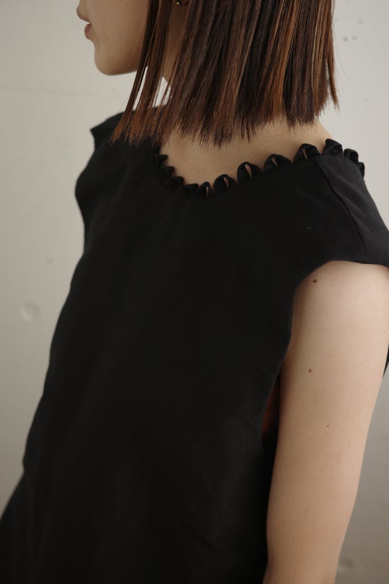 Silk linen vest